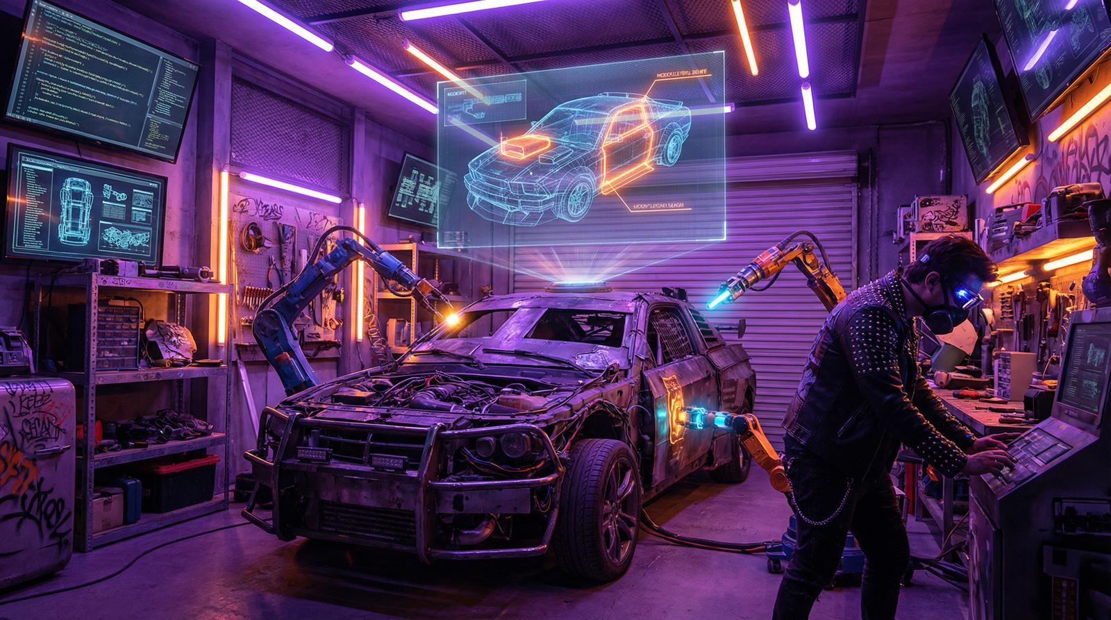 抖阴AI汽车改装视频